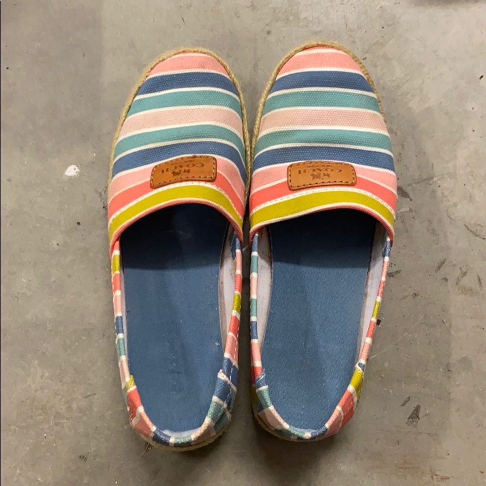 Coach Striped Flats
